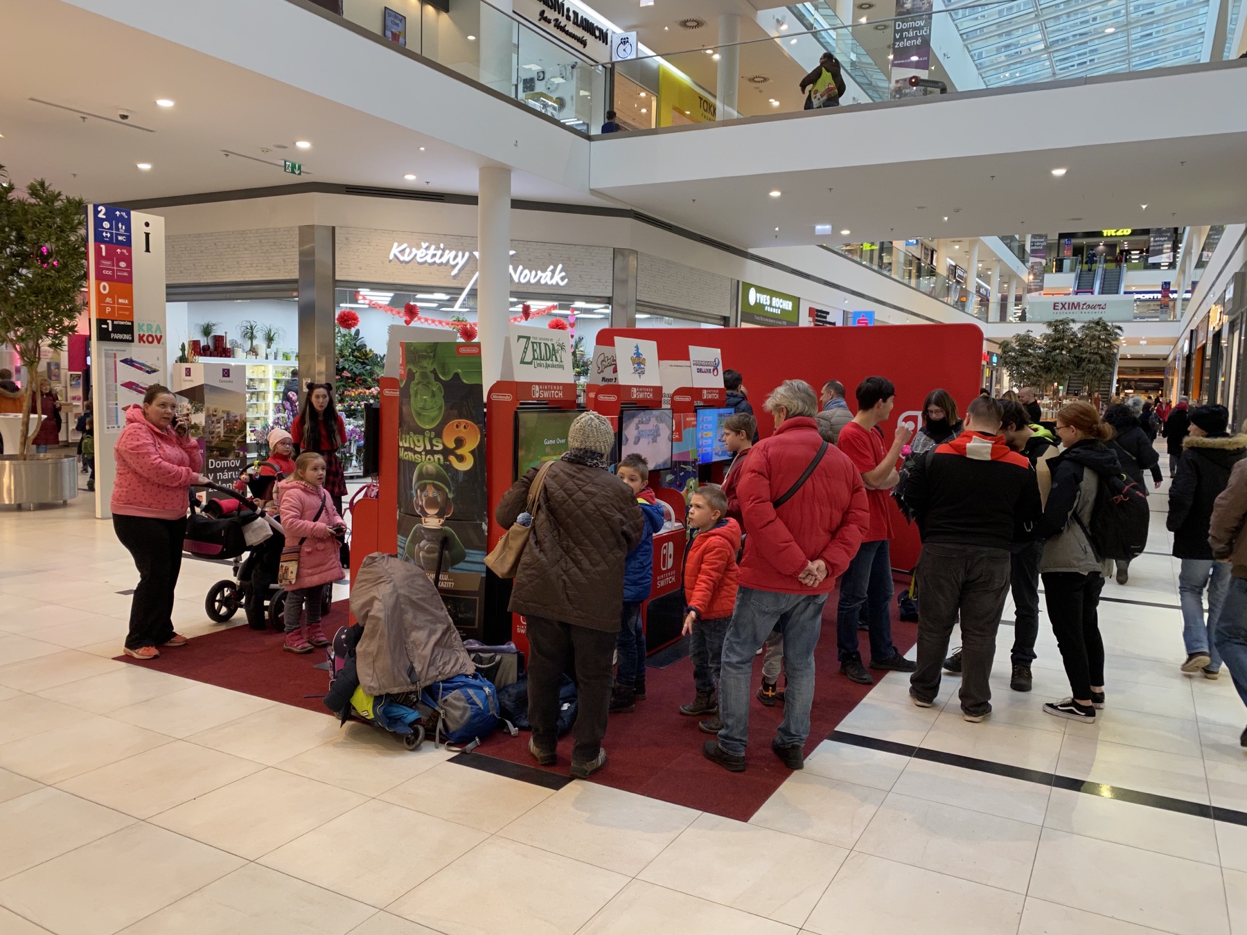 Nintendo herní zóna v obchodním centru